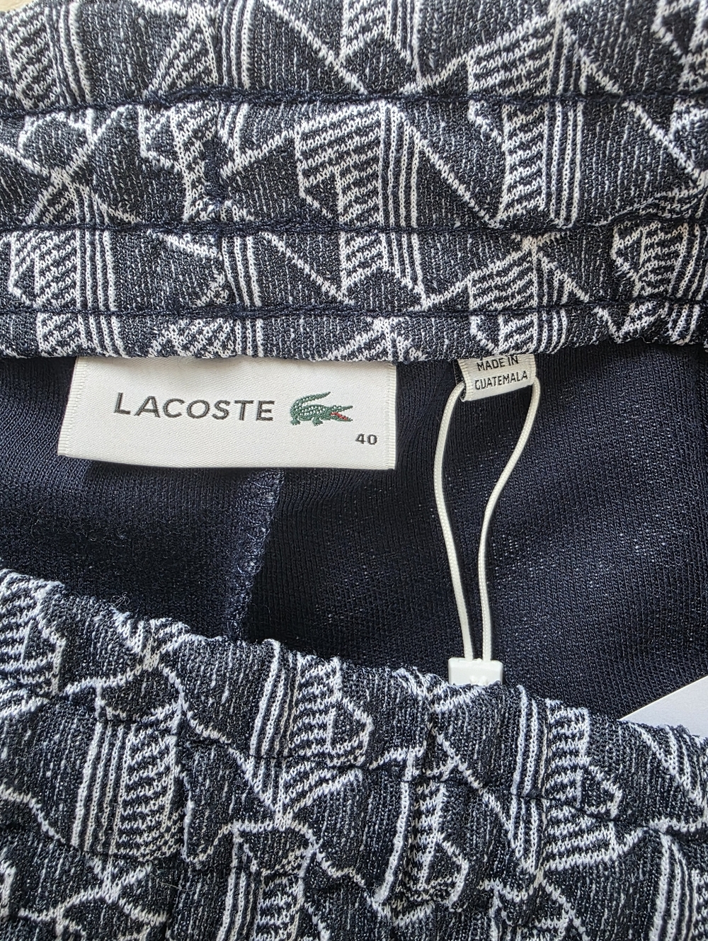 Lacoste Blue Patterned Track Pants with Side Stripes - Picture 12 of 15